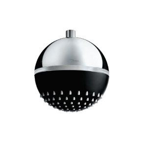 Immagine di Soffione doccia a sfera monofunzione a LED - Nero opaco