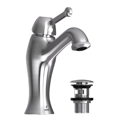 Immagine di Miscelatore monocomando per lavabo con piletta click-clack - Acciaio inox