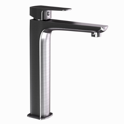 Immagine di Miscelatore monocomando per lavabo con piletta click-clack - Acciaio inox