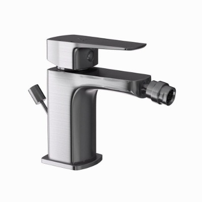 Immagine di Miscelatore monocomando per bidet con scarico automatico - Acciaio inox