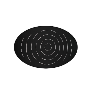 Immagine di Soffione doccia monofunzione ovale Maze - Nero opaco