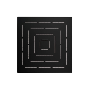 Immagine di Soffione doccia monofunzione quadrato Maze - Nero opaco