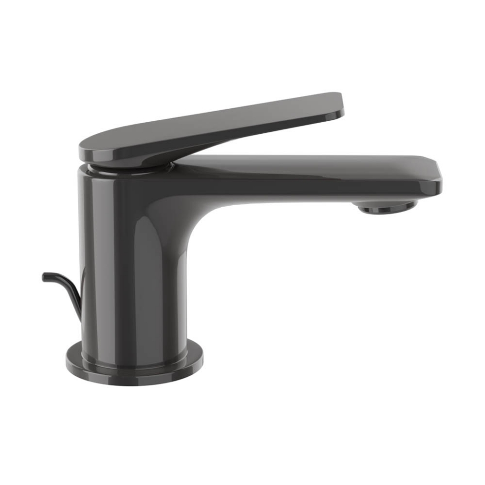 Picture of Miscelatore monocomando per lavabo con scarico automatico - Cromo nero