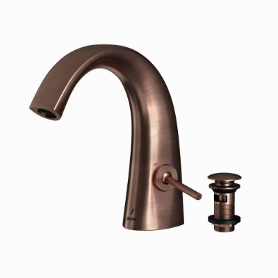 Picture of Joystick Basin Mixer with click clack waste - Antique Copper