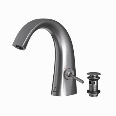 Immagine di Miscelatore monoforo per lavabo con piletta click-clack - Acciaio inox