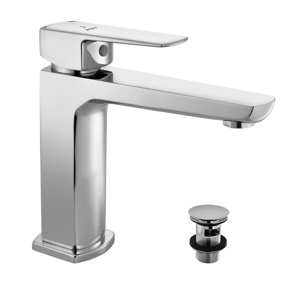 Picture of Miscelatore monocomando per lavabo con piletta click-clack - cromo