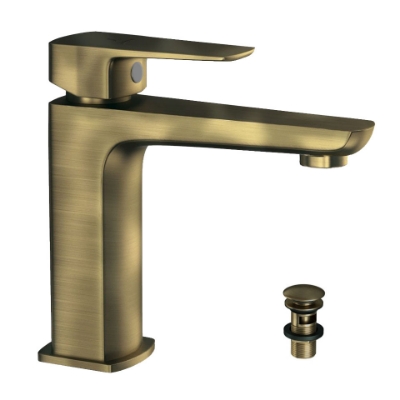 Immagine di Miscelatore monocomando per lavabo con piletta click-clack - Bronzo antico