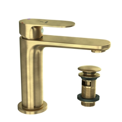 Immagine di Miscelatore monocomando per lavabo con piletta click-clack - Bronzo antico