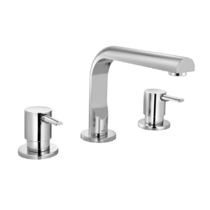 Picture of 3-Hole Basin Mixer Round Spout  - Chrome