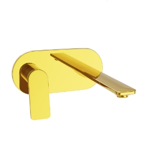 Immagine di Exposed Parts of Left Hand Side Operated Single Lever Built-in In-wall Manual Valve  - Gold Bright PVD