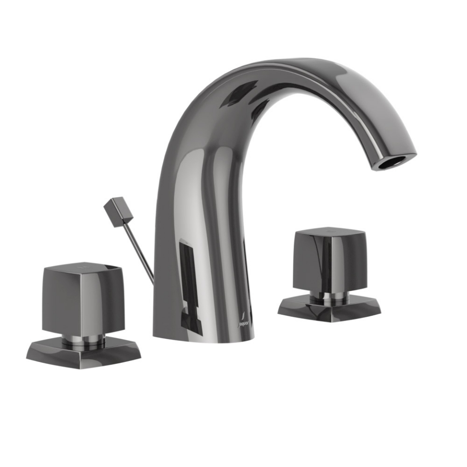 Picture of Gruppo lavabo 3 fori con scarico automatico - Cromo nero