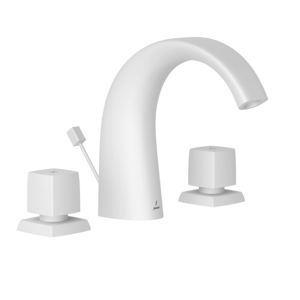 Picture of Gruppo lavabo 3 fori con scarico automatico - Bianco opaco