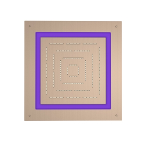 Immagine di Maze Prime Soffione doccia quadrato monofunzione - Oro opaco