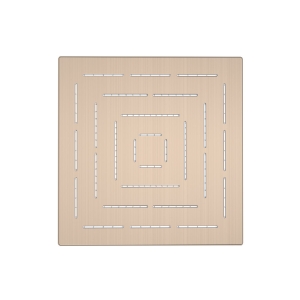 Immagine di Soffione doccia monofunzione quadrato Maze - Polvere oro