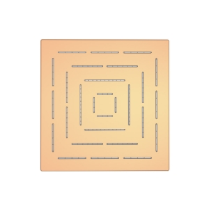 Immagine di Soffione doccia monofunzione quadrato Maze - Oro