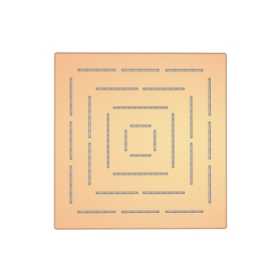 Immagine di Soffione doccia monofunzione quadrato Maze - Oro