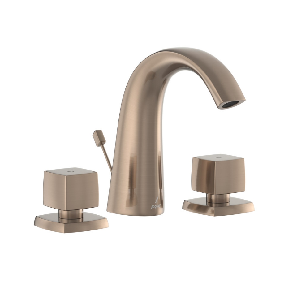 Picture of Gruppo lavabo 3 fori con scarico automatico - Polvere oro