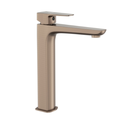 Immagine di Miscelatore monocomando per lavabo con piletta click-clack - Polvere oro