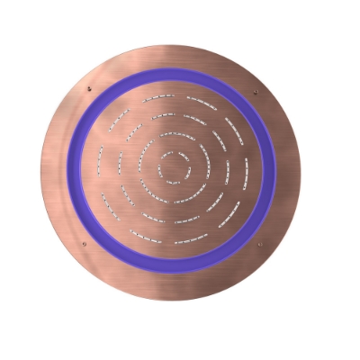 Immagine di Soffione doccia tondo monofunzione Maze Prime - Rame antico