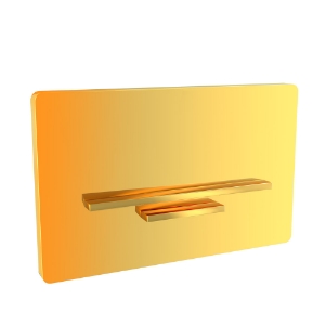 Immagine di Placca per cassetta di risciacquo Laguna - Oro lucido PVD