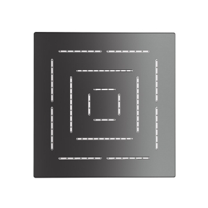 Immagine di Soffione doccia monofunzione quadrato Maze - Cromo nero