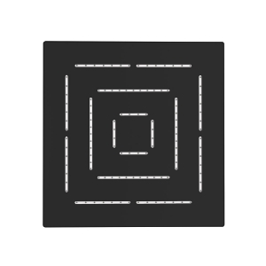 Immagine di Soffione doccia monofunzione quadrato Maze - Nero opaco
