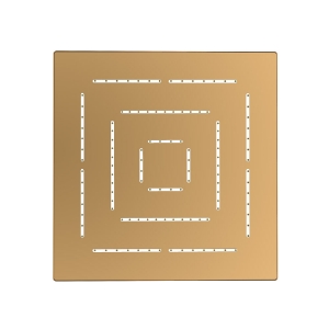 Immagine di Soffione doccia monofunzione quadrato Maze - Oro opaco PVD