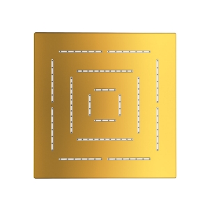 Immagine di Soffione doccia monofunzione quadrato Maze - Oro lucido PVD
