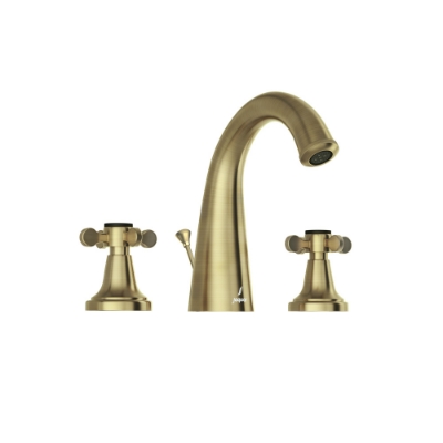 Immagine di Gruppo lavabo 3 fori con scarico automatico - Bronzo antico