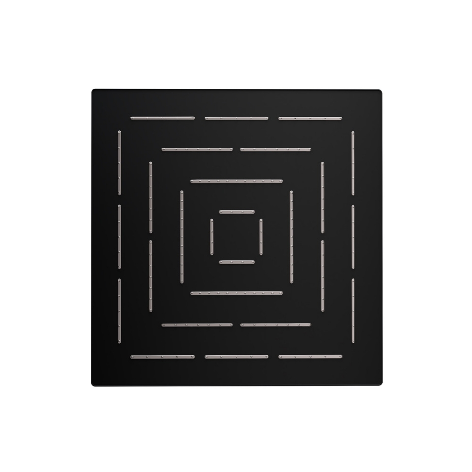 Picture of Soffione doccia monofunzione quadrato Maze - Nero opaco