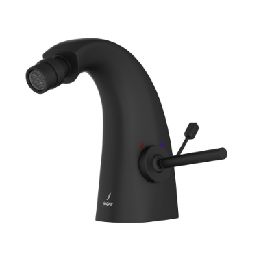 Immagine di Miscelatore monoforo per bidet con scarico automatico - Nero opaco