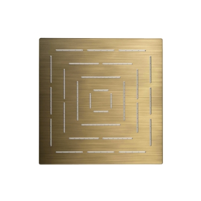 Immagine di Soffione doccia monofunzione quadrato Maze - Bronzo antico