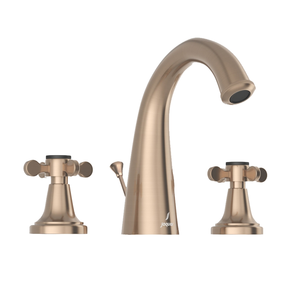 Picture of Gruppo lavabo 3 fori con scarico automatico - Polvere oro