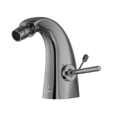 Immagine di Miscelatore monoforo per bidet con scarico automatico - Cromo nero