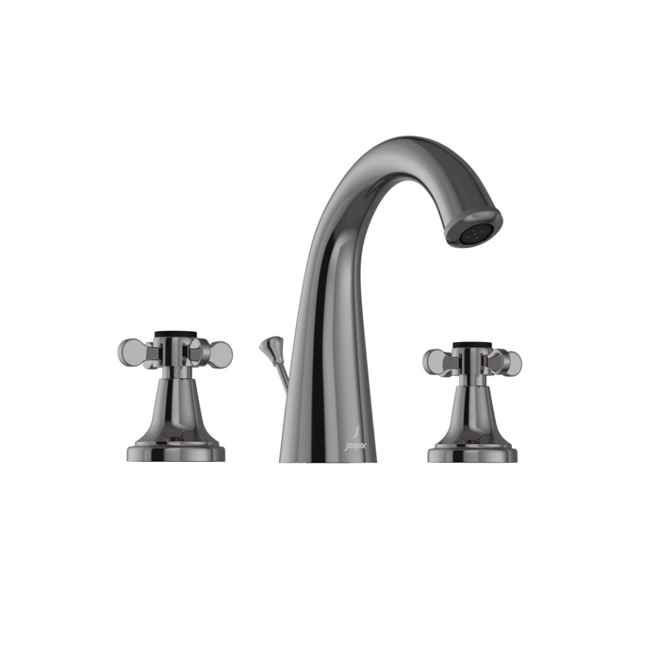 Picture of Gruppo lavabo 3 fori con scarico automatico - Cromo nero